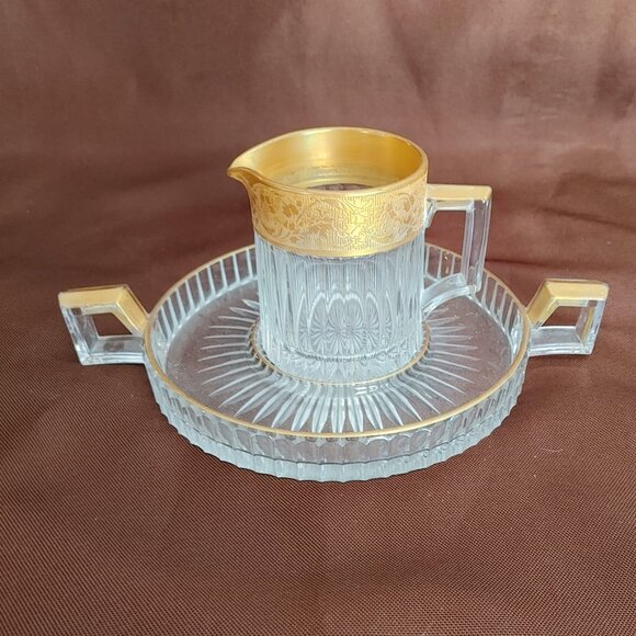 A.H. Heisey Other - Rare Vintage Elegant Gold and Clear Glass Coffee Set